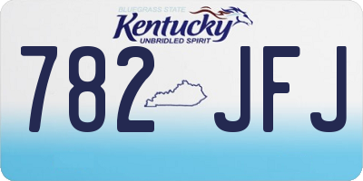 KY license plate 782JFJ