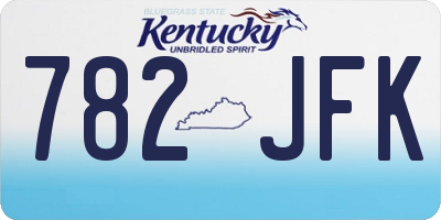 KY license plate 782JFK