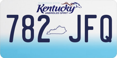 KY license plate 782JFQ