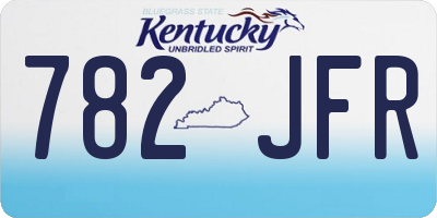 KY license plate 782JFR