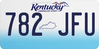 KY license plate 782JFU
