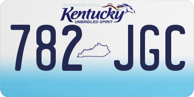 KY license plate 782JGC