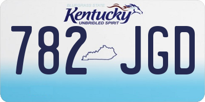 KY license plate 782JGD