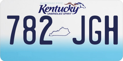 KY license plate 782JGH