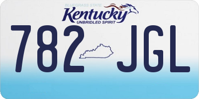 KY license plate 782JGL