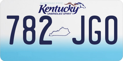 KY license plate 782JGO