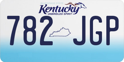 KY license plate 782JGP