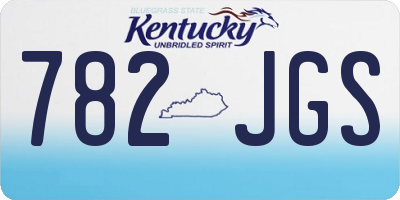 KY license plate 782JGS