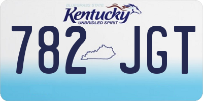 KY license plate 782JGT