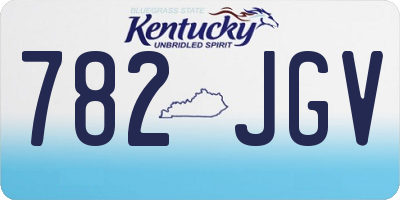 KY license plate 782JGV