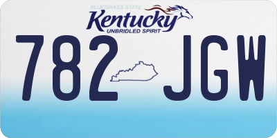 KY license plate 782JGW