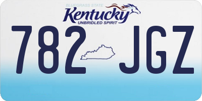KY license plate 782JGZ