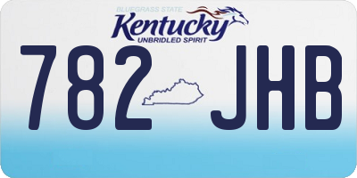 KY license plate 782JHB