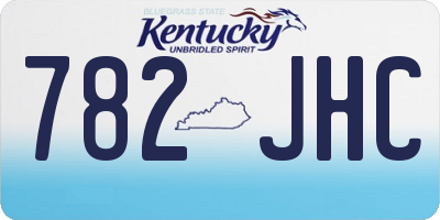 KY license plate 782JHC