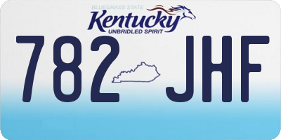 KY license plate 782JHF