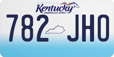 KY license plate 782JHO