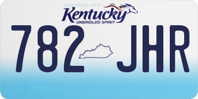KY license plate 782JHR