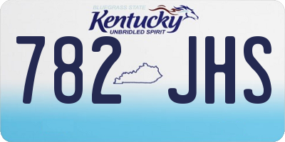 KY license plate 782JHS