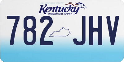KY license plate 782JHV