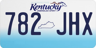 KY license plate 782JHX