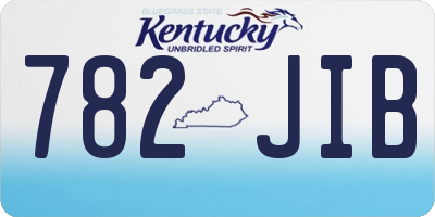 KY license plate 782JIB