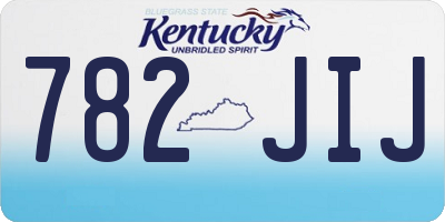 KY license plate 782JIJ