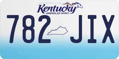KY license plate 782JIX