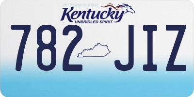 KY license plate 782JIZ