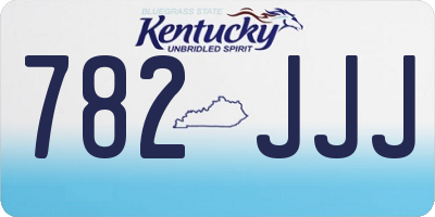 KY license plate 782JJJ