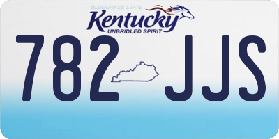 KY license plate 782JJS