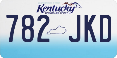 KY license plate 782JKD