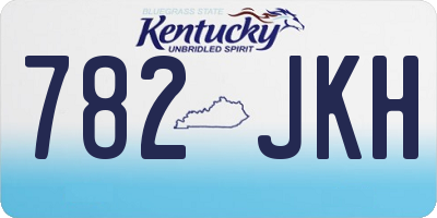 KY license plate 782JKH