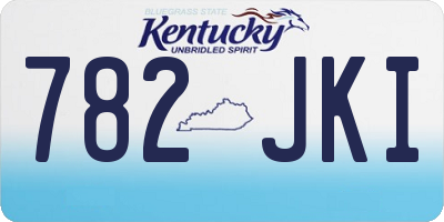 KY license plate 782JKI