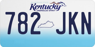 KY license plate 782JKN