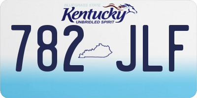 KY license plate 782JLF