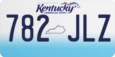 KY license plate 782JLZ