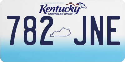 KY license plate 782JNE