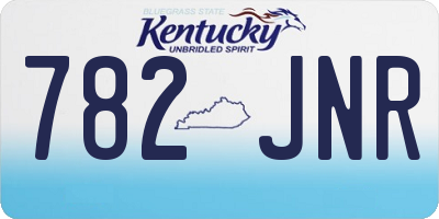 KY license plate 782JNR