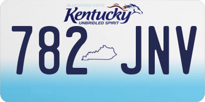 KY license plate 782JNV