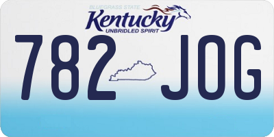 KY license plate 782JOG