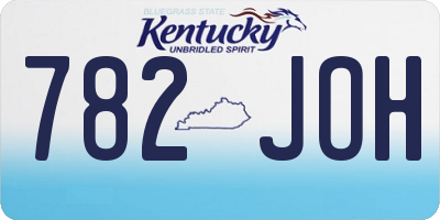 KY license plate 782JOH