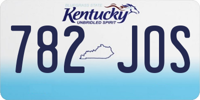 KY license plate 782JOS