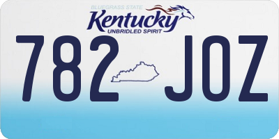 KY license plate 782JOZ