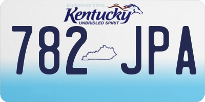KY license plate 782JPA