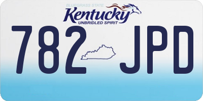 KY license plate 782JPD