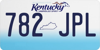 KY license plate 782JPL