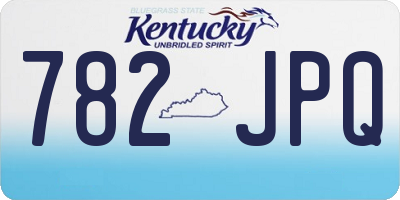 KY license plate 782JPQ