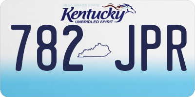 KY license plate 782JPR