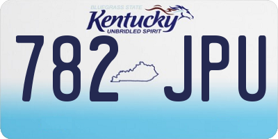 KY license plate 782JPU