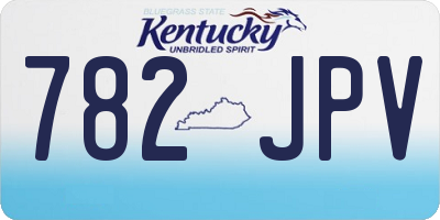 KY license plate 782JPV
